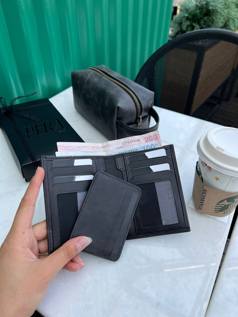 Erkek Cüzdan - Kartlıklı, İsim Yazılı, Kişiye Özel, Hakiki Deri