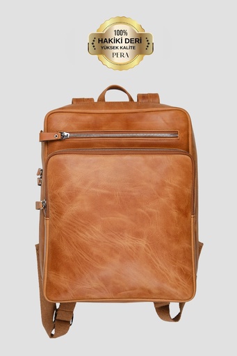 Sırt Çantası – Laptop Bölmeli, Suya Dayanıklı, Çok Gözlü, Hakiki Deri